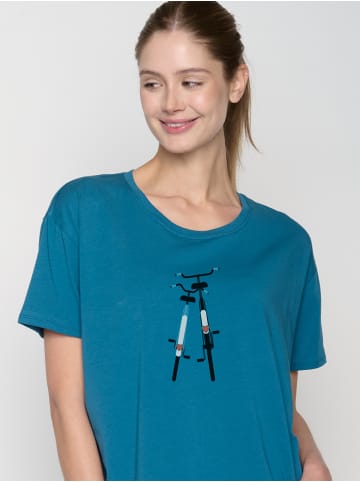 GreenBomb T-Shirt Bike Romantic in Rich Blue