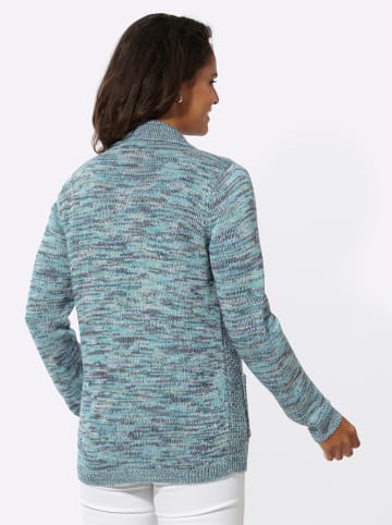 WITT WEIDEN Strickjacke in blaugrün-himmelblau-meliert