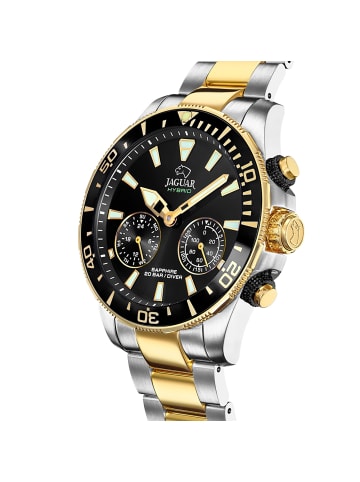Jaguar Multifunktion-Armbanduhr Jaguar Connected silber, gold extra groß (ca. 45,7mm)