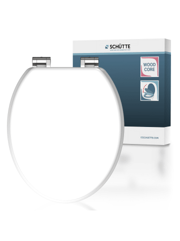 Franz Joseph Schütte Holzkern WC-Sitz WHITE, mit Absenkautomatik