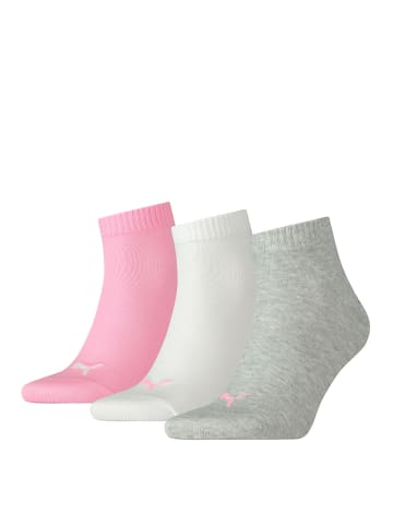 Puma Socken 3er Pack in Grau/Rosa/Weiß