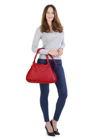 Samantha Look Shopper echt Leder in rot