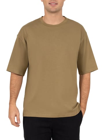 Reichstadt Reichstadt Regular Fit T-Shirt Herren Shoulder Drop 25RS071 Khaki XS