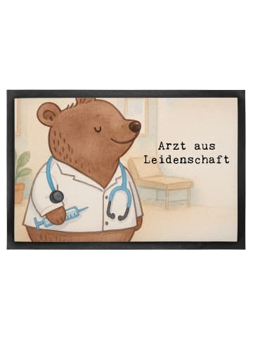 Mr. & Mrs. Panda Schmutzmatte Arzt Leidenschaft Design mit Spruch in Weiß
