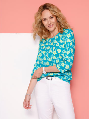 Sieh an! 3/4-Arm-Shirt in türkis-pistazie-bedruckt