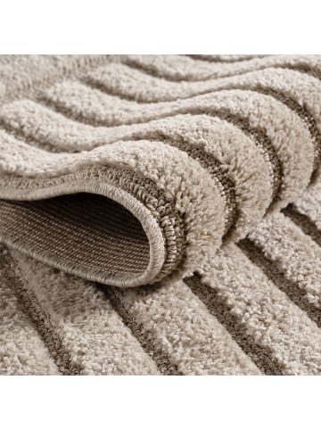Teppich Boss Kurzflor Teppich Art 1123, rund - Beige