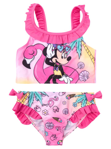 United Labels Disney Minnie Mouse Bikini mit Rüschen Zweiteiler Schwimmanzug in pink