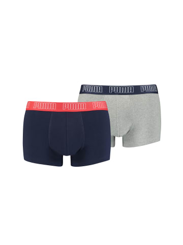 Puma Boxershorts PUMA BASIC TRUNK 2P in 006 - Blue / Grey Melange