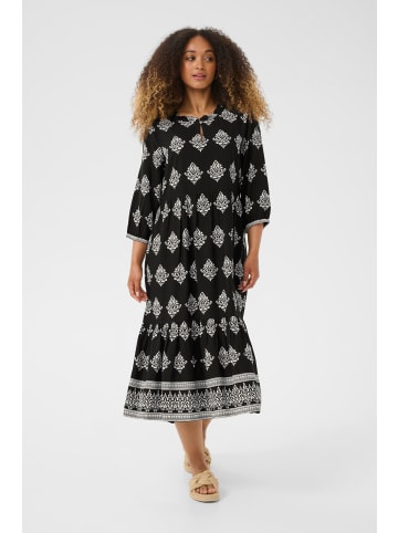 Cream Kleid CRTiah A-shape in Black Damask Pattern