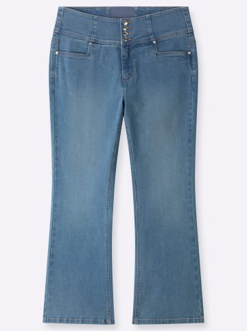 sheego Jeans in blue-stone-washed