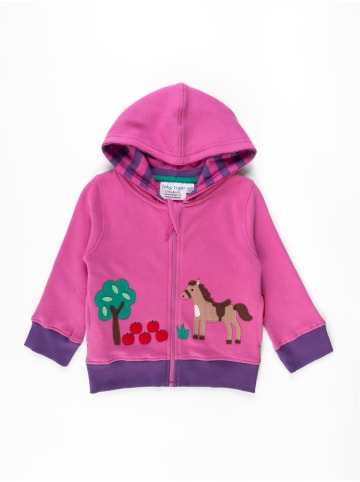 Toby Tiger Sweatjacke  mit Pferde Applikation in lila