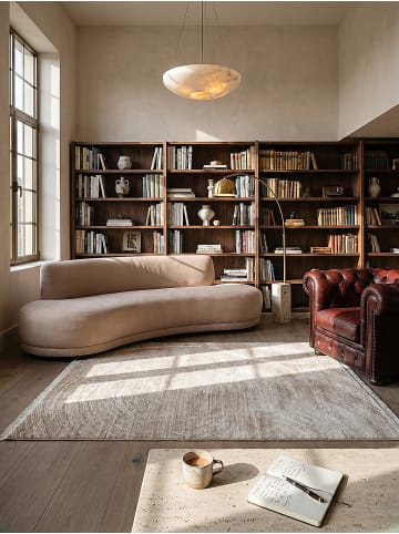 KADIMA DESIGN Teppich Kurzflor Abstrakt pflegeleicht Wohnzimmer Schlafzimmer Flur in Beige