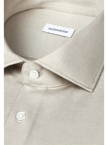 Seidensticker Jerseyhemd Shaped in Beige