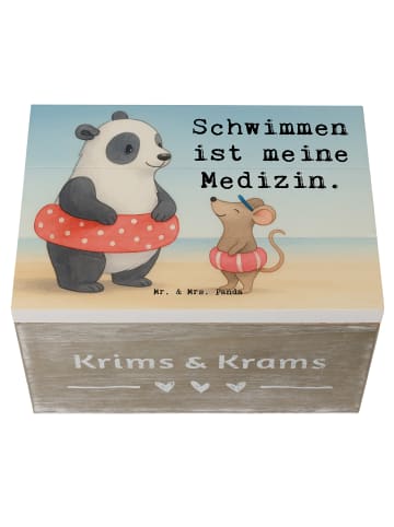 Mr. & Mrs. Panda Aufbewahrungsbox Otter Schwimmen Design mit Spruch in Weiß