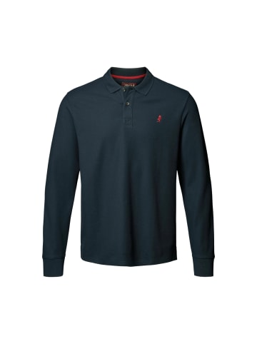 MCS Poloshirt Rockwall Long Sleeve in Dark Sapphire