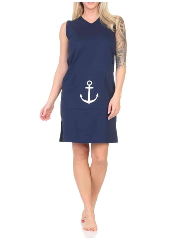 NORMANN Nachthemd Strandkleid Maritimer Look - 85932 in marine