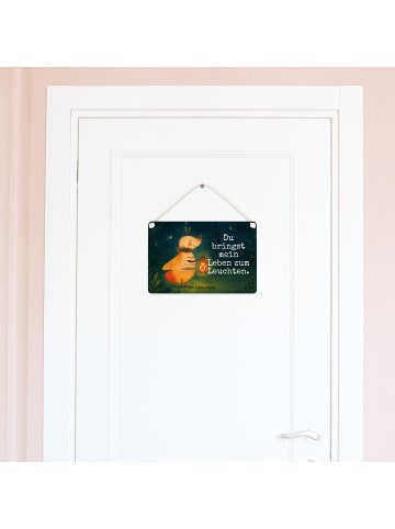 Mr. & Mrs. Panda Schild Glühwürmchen Design mit Spruch in Weiß