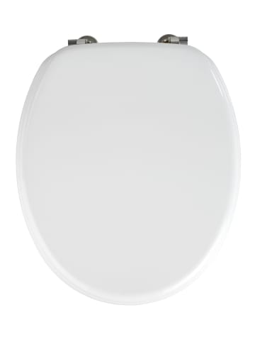 Wenko MDF-WC-Sitz VALENCIA in Weiß, (B) 43,5 x (H) 37,5 cm