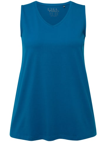 Ulla Popken Strick-Top in classic mittelblau