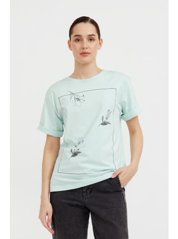 Finn Flare Rundhalsshirt Print in light green