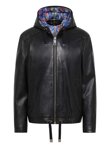 Carlo Colucci Lederjacke DeMattia in Schwarz