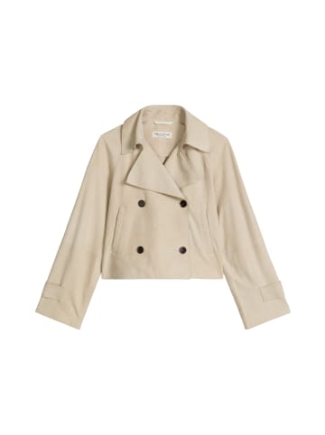 Marc O'Polo Velourslederjacke im Trench-Stil relaxed in Linen Beige