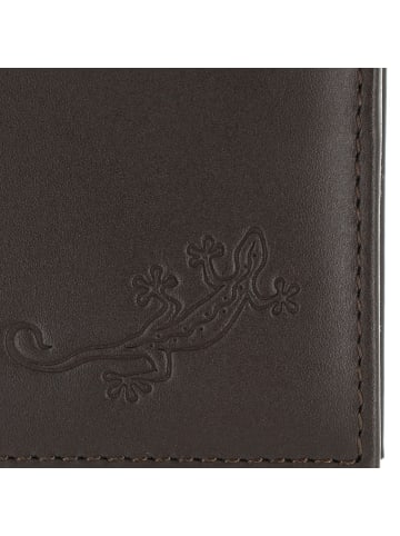 oxmox Leather Geldbörse RFID Schutz Leder 11 cm in braun-lizard 2.0