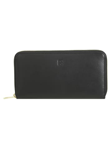 DuDu Geldbörse Leder 19 cm in black pop
