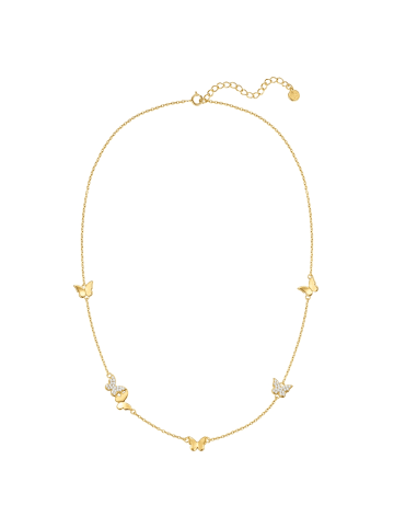 Glanzstücke München Kette Schmetterling aus Sterling Silber mit Zirkonia in gelbgold