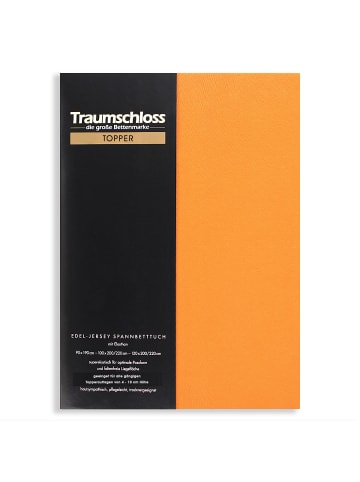 Traumschloss Topper Edel-Jersey Spannbettlaken in mandarine