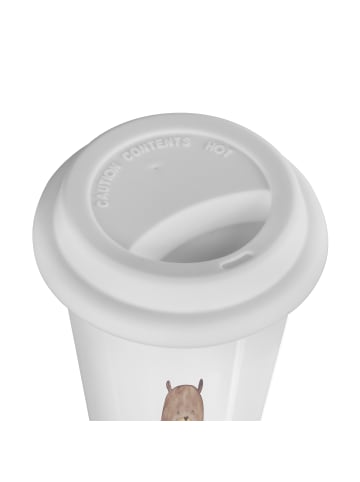 Mr. & Mrs. Panda To Go Becher Otter Blumenstrauß mit Spruch in Weiß
