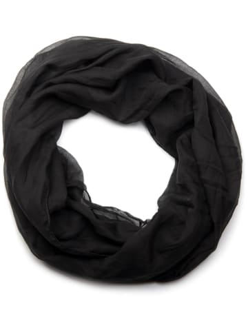 styleBREAKER Seidiger unifarbener Loop in Schwarz