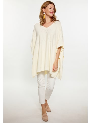 VIRITA Women Poncho in Creme
