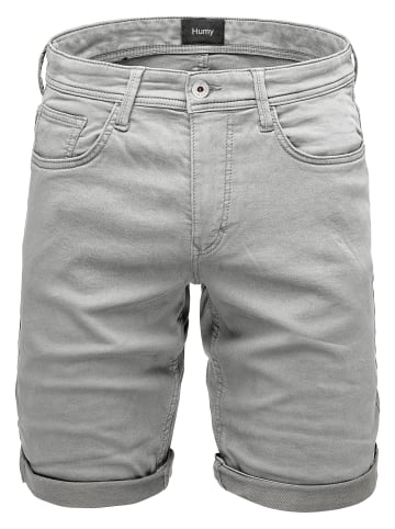 Humy Denim Bermuda Jeans Shorts mit Umschlag A&S in Hellgrau