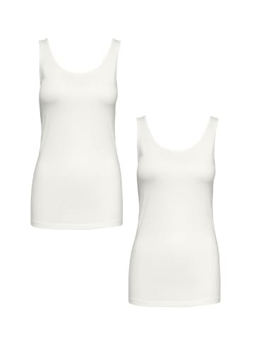 JACQUELINE de YONG Tank Top 2-er Stück Pack Ärmelloses Basic Shirt Set JDYAVA in Weiß-4