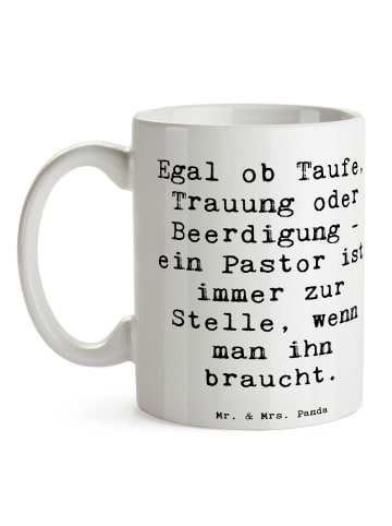 Mr. & Mrs. Panda haferl Spruch Pastor Begleiter mit Spruch in Weiß
