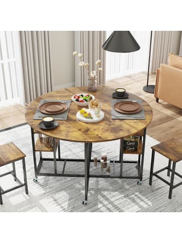 COSTWAY 3 tlg. Essgruppe in Braun