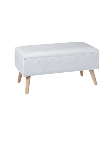 relaxdays Sitzbank in Weiß - (B)80 x (H)41 x (T)40 cm