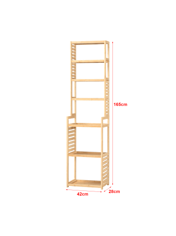 en.casa Standregal Forssa in Ohne Farbe (H)165cm (B)42cm (T)28cm