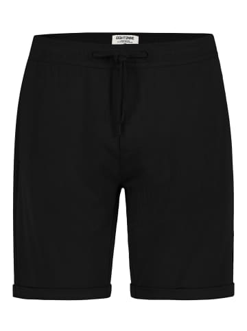 Eight2Nine Lässige Shorts Elastischer Bund Seitentaschen in Schwarz