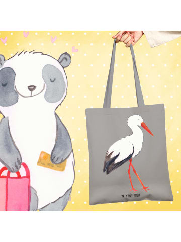 Mr. & Mrs. Panda Schultertasche Storch ohne Spruch in Light Grey