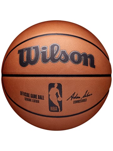 Wilson Basketball NBA Official Game in braun / schwarz