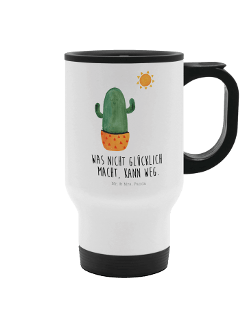 Mr. & Mrs. Panda Isolierbecher To Go Kaktus Sonne mit Spruch in Weiß