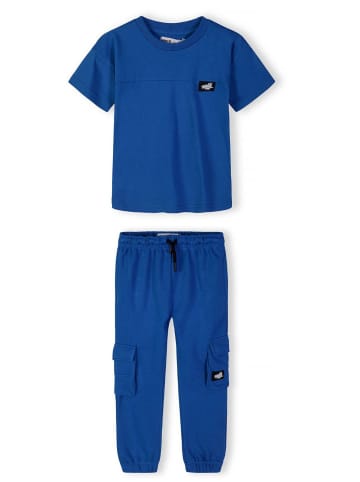 Minoti 2-tlg Shirt & Hose 29FLEECE261 in royalblau