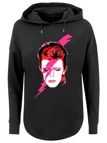 F4NT4STIC Oversized Hoodie David Bowie Aladdin Sane Lightning Bolt in schwarz