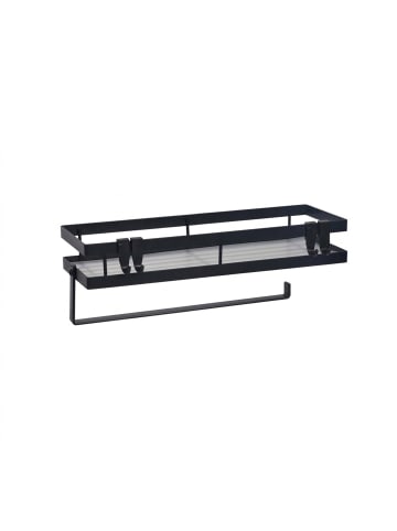 relaxdays Gewürzregal in Schwarz - (B)35 x (H)11,5 x (T)12 cm