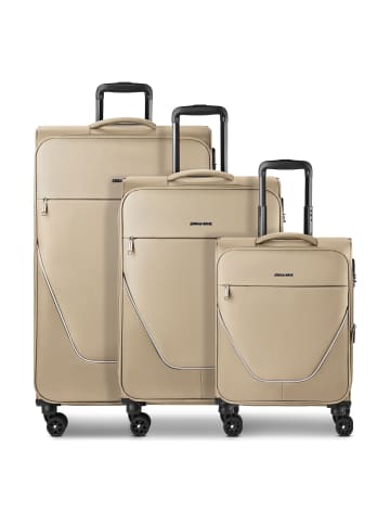 Stratic taska 4 Rollen Kofferset 3-teilig mit Dehnfalte taupe