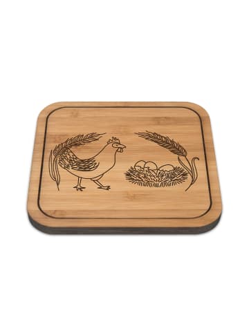 Mr. & Mrs. Panda Getränkeuntersetzer Huhn Stolz ohne Spruch in Transparent