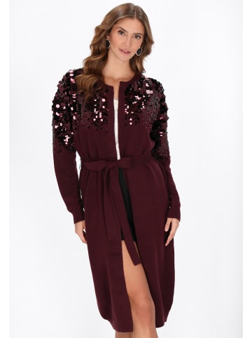 faina Women Cardigan in burgundy