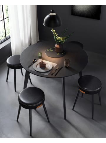 VASAGLE 2er-Set: Sitzhocker Ekho in tintenschwarz - (B)48 x (H)48.2 x (T)48 cm
